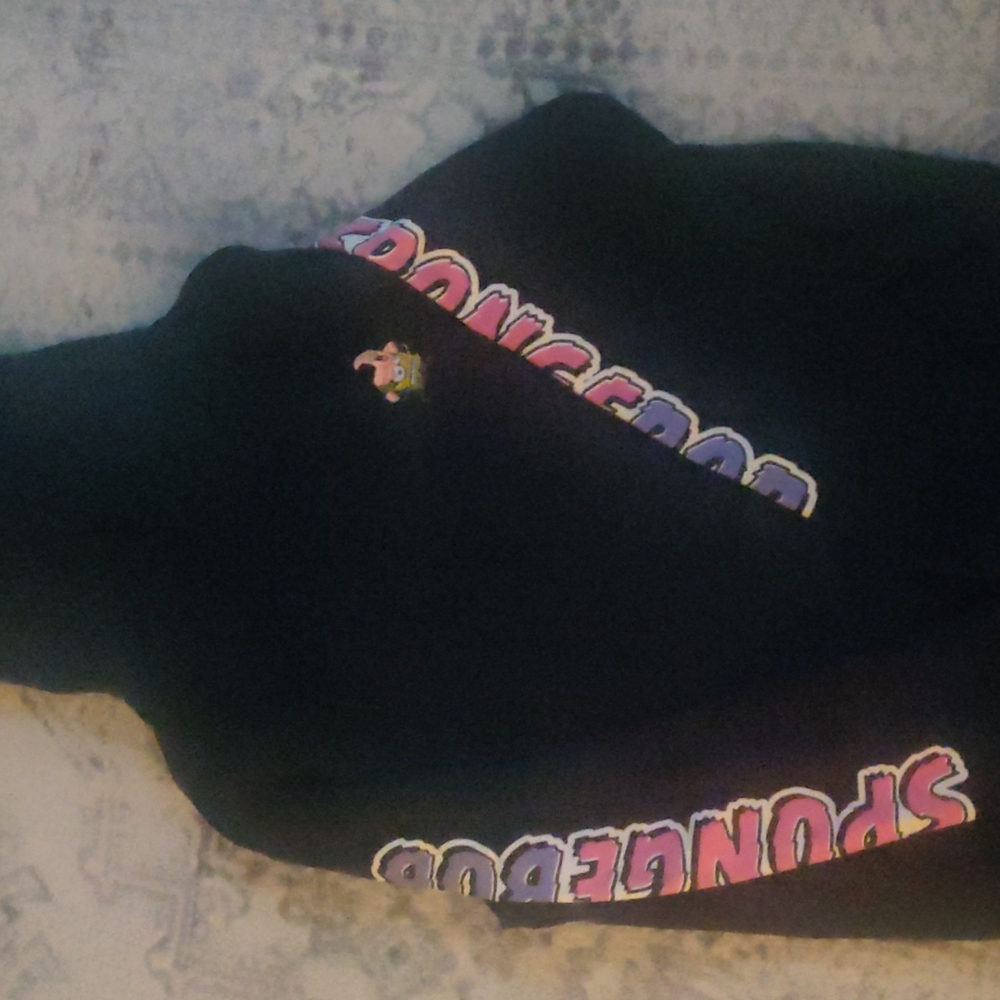 Men's black SpongeBob hoodie divided by h&M